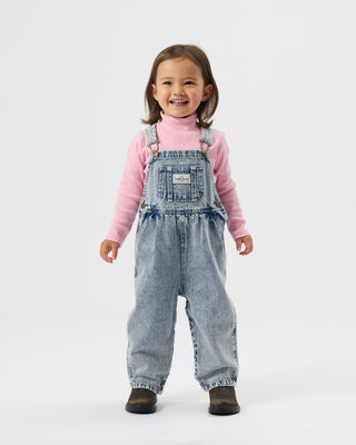 AUSTIN VINTAGE WASHED DENIM OVERALLS LIGHT DENIM