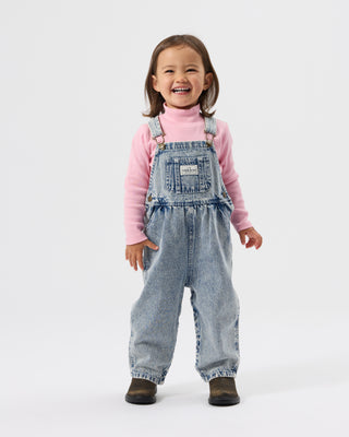 AUSTIN VINTAGE WASHED DENIM OVERALLS LIGHT DENIM