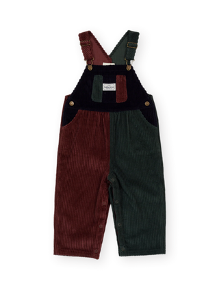 AUSTIN CORDUROY COLOUR BLOCK OVERALLS