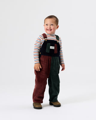 AUSTIN CORDUROY COLOUR BLOCK OVERALLS