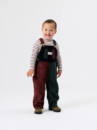 AUSTIN CORDUROY COLOUR BLOCK OVERALLS