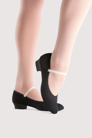 S0326L - Bloch Accent Womens Canvas Shoe (Flat Heel Character) (IN STORE ONLY)