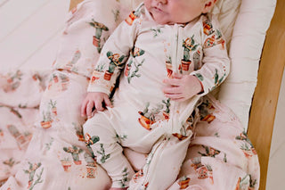 Bamboo Zipsuit - Happy Cactus