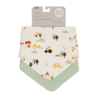 Bandana Bibs 2pk - Country Farm