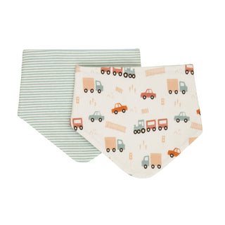 Bandana Bibs 2pk - Blue Trucks