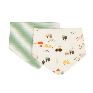 Bandana Bibs 2pk - Country Farm