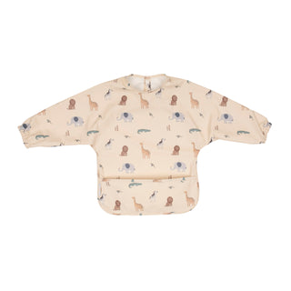 Recycled Long Sleeve Bib - Wild Animals