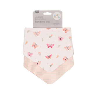 Bandana Bibs 2pk - Sweet Butterfly