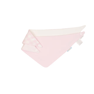 Bandana Bibs 2pk - Gingham Pink