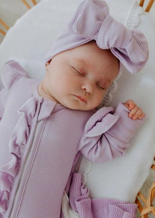 Lavender Rib Zipsuit