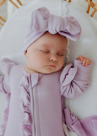 Lavender Rib Zipsuit