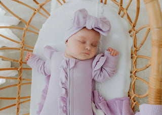 Lavender Rib Zipsuit