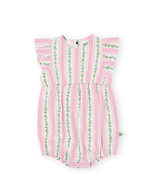 Antique Stripe Strawberry Lani Romper