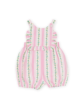 Antique Stripe Strawberry Bubble Romper