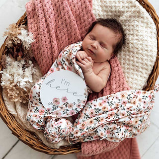 Spring Floral & Hazelnut | Reversible Milestone Cards