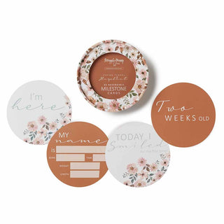 Spring Floral & Hazelnut | Reversible Milestone Cards