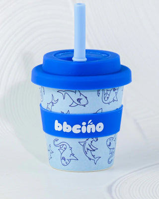 Reusable Babycino Bamboo Cup - BB Shark (120ml)