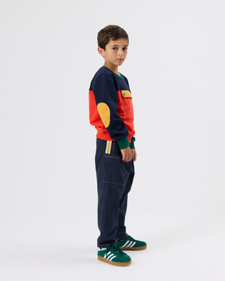 COLOUR BLOCK POCKET SWEATER