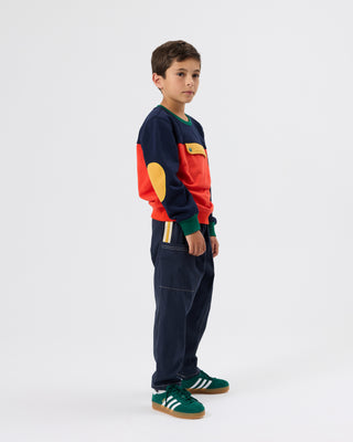 COLOUR BLOCK POCKET SWEATER