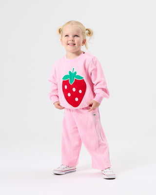 JUMBO STRAWBERRY PIPED SWEATER