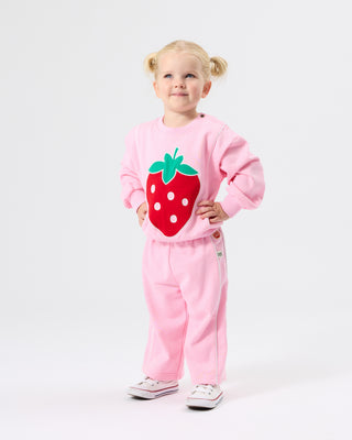 JUMBO STRAWBERRY PIPED SWEATER