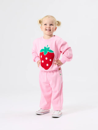 JUMBO STRAWBERRY PIPED SWEATER