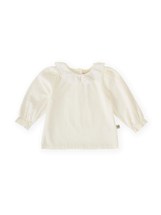 LAURA PUFF SLEEVE COLLAR LONG SLEEVE TOP