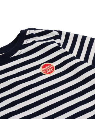 ESSENTIAL STRIPE LONG SLEEVE TOP NAVY