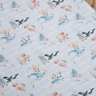 Whale | Fitted Cot Sheet