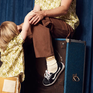 Funcle Organic Cotton Crew Sock Single - Natural