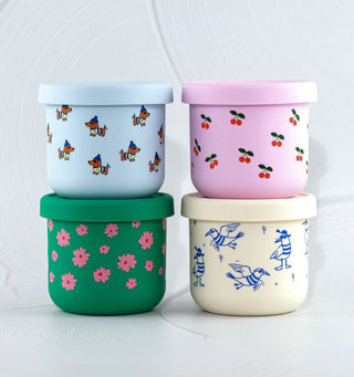 Reusable Silicone Snack Pot - Ditsy