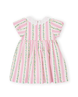 Antique Stripe Strawberry Flo Smocked Dress