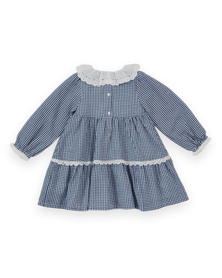 GINGHAM COLLARED DRESS