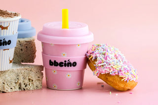 Reusable Babycino Bamboo Cup - Daisy Baby in Pink (120ml)