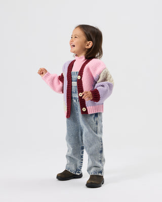 COLOUR BLOCK KNIT CARDIGAN