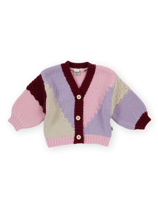 COLOUR BLOCK KNIT CARDIGAN