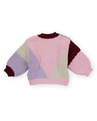 COLOUR BLOCK KNIT CARDIGAN