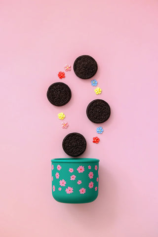 Reusable Silicone Snack Pot - Ditsy