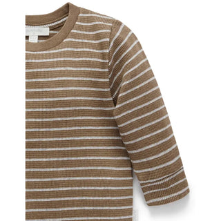 WAFFLE TOP - OAK STRIPE