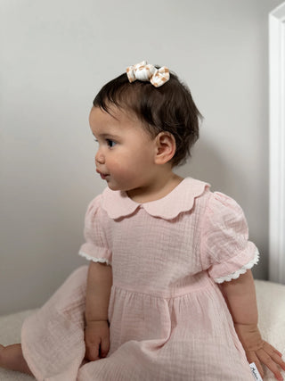 Pink Muslin Trim Dress