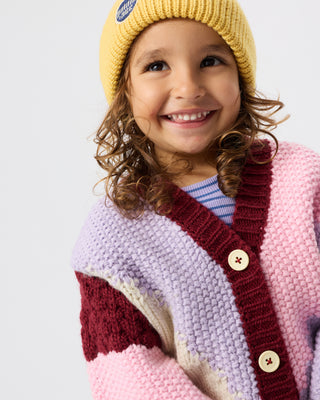 COLOUR BLOCK KNIT CARDIGAN