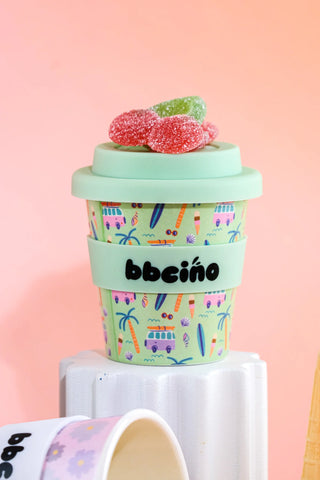 Reusable Babycino Bamboo Cup - Beach Bums (120ml)
