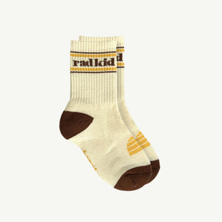 Rad Kid Organic Cotton Crew Socks - Natural