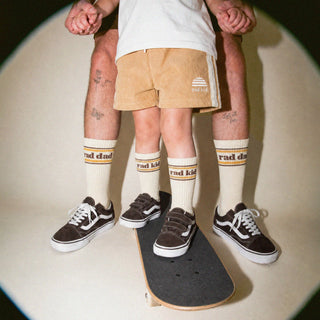 Rad Dad Organic Cotton Crew Sock Single - Natural