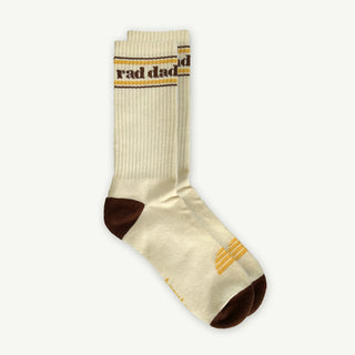 Rad Dad Organic Cotton Crew Sock Single - Natural