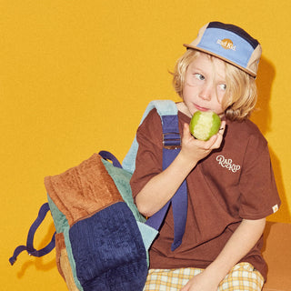 Rad Kid Five Panel Splice Twill Cap - Blues