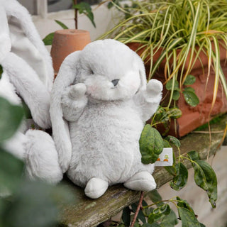 Tiny Standing Nibble Bunny - Grey Small