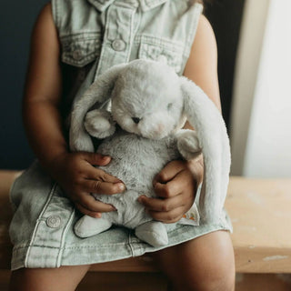 Tiny Standing Nibble Bunny - Grey Small