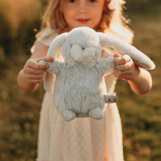 Tiny Standing Nibble Bunny - Grey Small