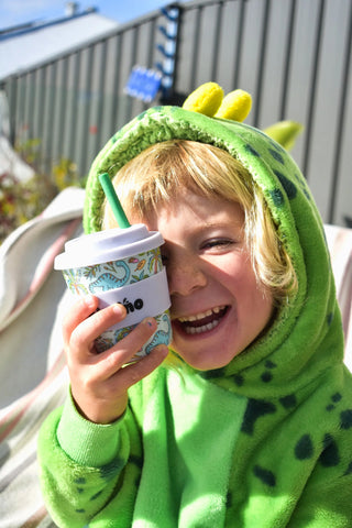 Reusable Babycino Bamboo Cup - Sipasaurus (120ml)
